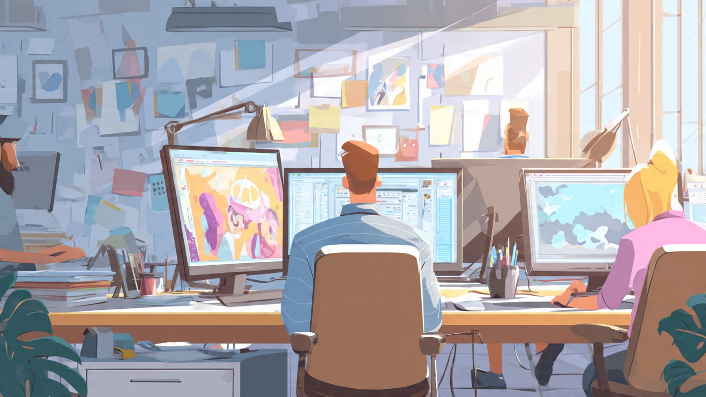 pessoas trabalhando online